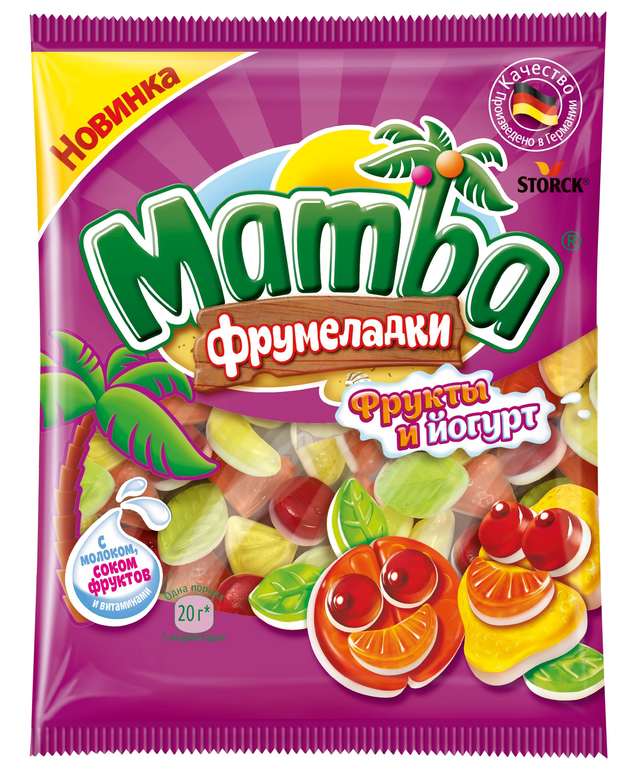 МАРМЕЛАД ЖЕВ МАМБА ФРУМЕЛАДКИ 72Г ФРУКТЫ И ЙОГУРТ