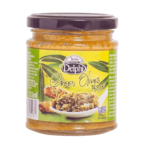 ПАСТА ДЕЛФИ 190Г ИЗ ЗЕЛЕНЫХ ОЛИВОК СТ
