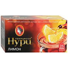ЧАЙ ПРИНЦЕССА НУРИ ПАКЕТ 1,5Г*25 ЯРКИЙ/С АРОМАТОМ ЛИМОНА