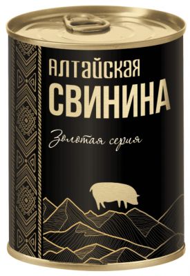 СВИНИНА ТУШЕНАЯ СИЛА АЛТАЙСКАЯ 340Г СТО ЗОЛОТАЯ СЕРИЯ ЖБ КЛЮЧ