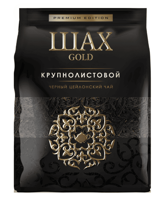 ЧАЙ ШАХ ГОЛД 400Г ЧЕРНЫЙ КРУПНОЛИСТОВОЙ М/У