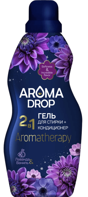 ГЕЛЬ Д/СТИРКИ АРОМА ДРОП 1000Г 2В1 ЛАВАНДА И ВАНИЛЬ