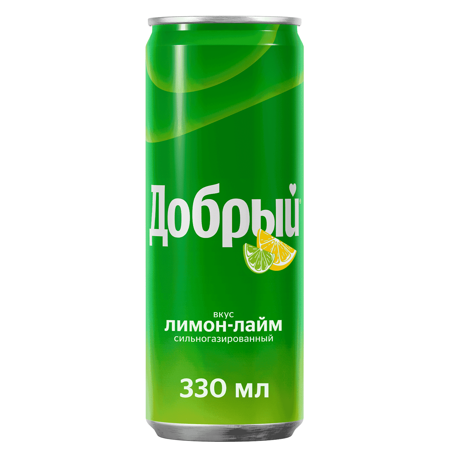 НАПИТОК ДОБРЫЙ 0,33Л Б/АЛК СО ВКУСОМ ЛИМОН-ЛАЙМ С/ГАЗИРОВАННЫЙ ЖБ
