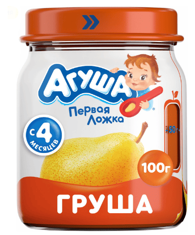 ПЮРЕ АГУША 100Г ГРУШЕВОЕ ГОМОГЕНИЗИРОВАННОЕ СТ