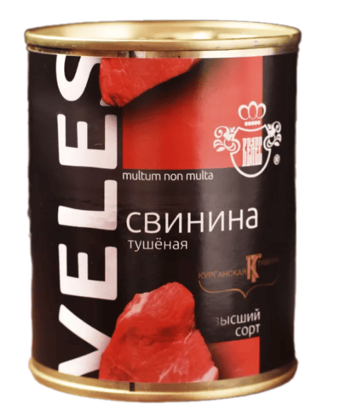 ТУШЕНКА ВЕЛЕС 338Г СВИНИНА ВС ГОСТ