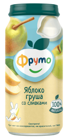 ПЮРЕ ФРУТОНЯНЯ 250Г ЯБЛОКО ГРУША СЛИВКИ С САХАРОМ СТ
