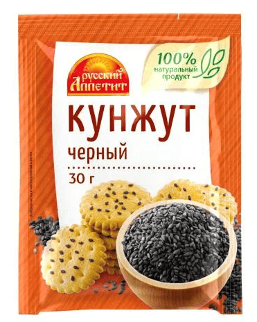 КУНЖУТ РУССКИЙ АППЕТИТ 30Г ЧЕРНЫЙ