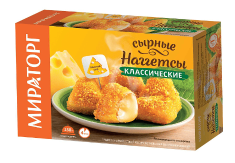 НАГГЕТСЫ МИРАТОРГ 250Г СЫРНЫЕ КЛАССИЧЕСКИЕ