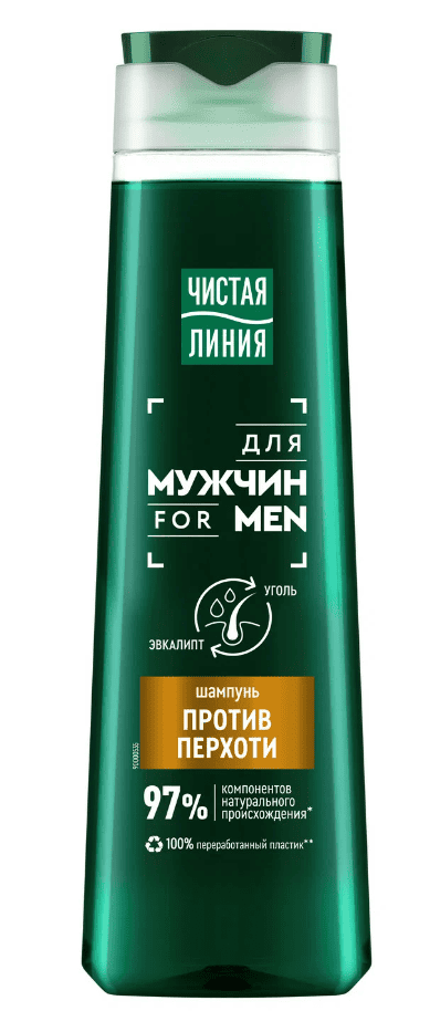 ШАМПУНЬ ЧИСТАЯ ЛИНИЯ 400МЛ ДЛЯ МУЖЧИН ПРОТИВ ПЕРХОТИ