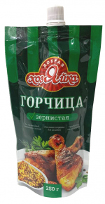 ГОРЧИЦА ДОБРАЯ ХОЗЯЙКА 250Г ЗЕРНИСТАЯ Д/ПАК
