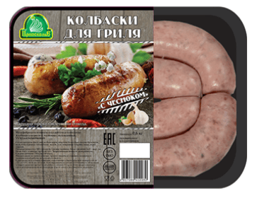 ПОЛУФАБРИКАТ РУБЛЕННЫЙ КОЛБАСКИ Д/ГРИЛЯ ПРИОСКОЛЬЕ 600Г С ЧЕСНОКОМ