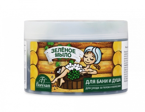 МЫЛО ФЛОРЕСАН 450Г ЗЕЛЕНОЕ ДЛЯ УХОДА ЗА ТЕЛОМ И ВОЛОСАМИ