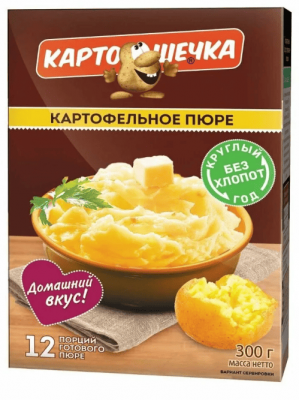 ПЮРЕ КАРТОФЕЛЬНОЕ КАРТОШЕЧКА 300Г КАРТ/УП
