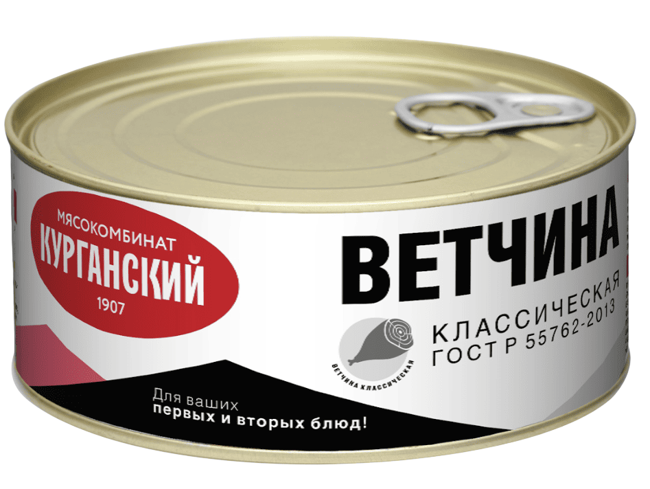 ВЕТЧИНА КУРГАНСКИЙ СТАНДАРТ 325Г КЛАССИЧЕСКАЯ КЛЮЧ