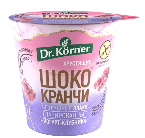 ПРОДУКТ ЗЕРНОВОЙ ДОКТОР КЕРНЕР ШОКОКРАНЧИ 40Г ЗЛАКОВ КЛУБН С ЙОГУР ХРУСТЯЩ ГЛАЗ