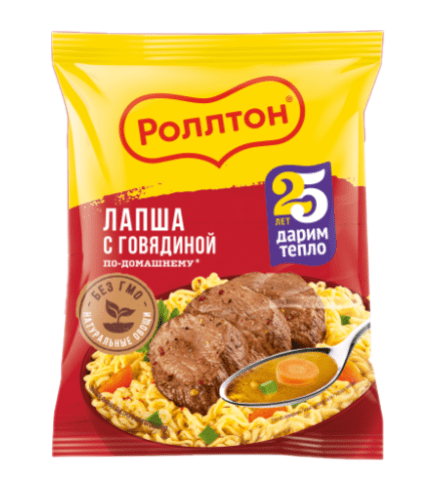 ИЗДЕЛИЯ МАК Б/П ЯИЧНЫЕ РОЛЛТОН 85Г ЛАПША С ГОВЯДИНОЙ ПО-ДОМАШНЕМУ ПАКЕТ
