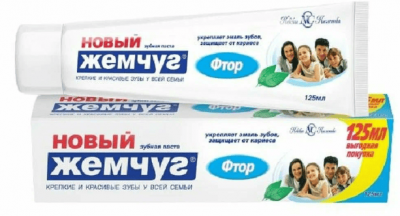 ПАСТА ЗУБНАЯ НОВЫЙ ЖЕМЧУГ 125МЛ ФТОР