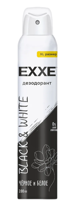 ДЕЗОДОРАНТ EXXE 200МЛ ЧЕРНОЕ И БЕЛОЕ ЖЕН СПРЕЙ