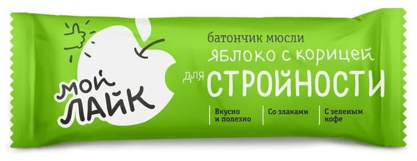 БАТОНЧИК-МЮСЛИ ЛЕОВИТ МОЙ ЛАЙК 25Г ЯБЛОКО С КОРИЦЕЙ ДЛЯ СТРОЙНОСТИ