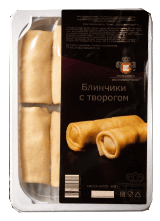 БЛИНЧИКИ ВЕЛЕС 400Г С ТВОРОГОМ