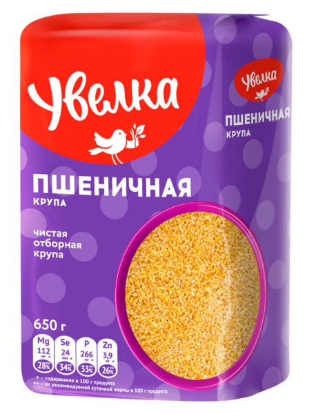 КРУПА УВЕЛКА 650Г ПШЕНИЧНАЯ