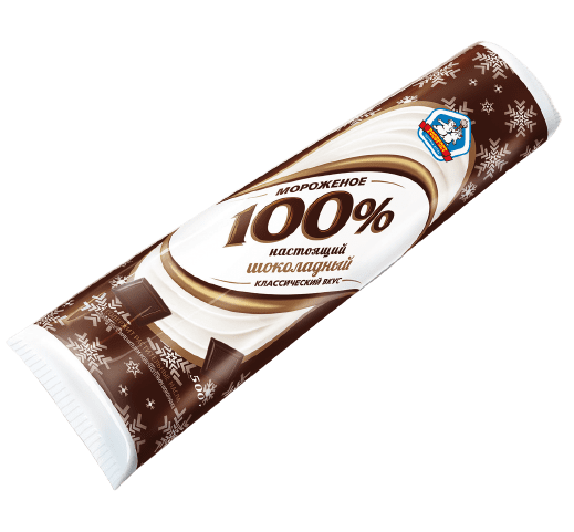 МОРОЖЕНОЕ РОС ФРОСТ 100% НАСТОЯЩИЙ КЛАССИЧЕСКИЙ ШОКОЛАД 500Г