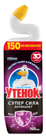 СР-ВО ЧИСТ ТУАЛЕТНЫЙ УТЕНОК 900МЛ Д/УНИТАЗОВ АНТИНАЛЕТ