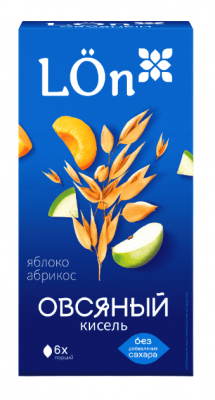 КИСЕЛЬ РУССКИЙ ПРОДУКТ ЛЁН 120Г МОМЕНТАЛЬНЫЙ ОВСЯНЫЙ ЯБЛОКО АБРИКОС