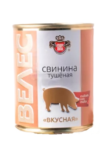 ТУШЕНКА ВЕЛЕС 340Г СВИНИНА ВКУСНАЯ