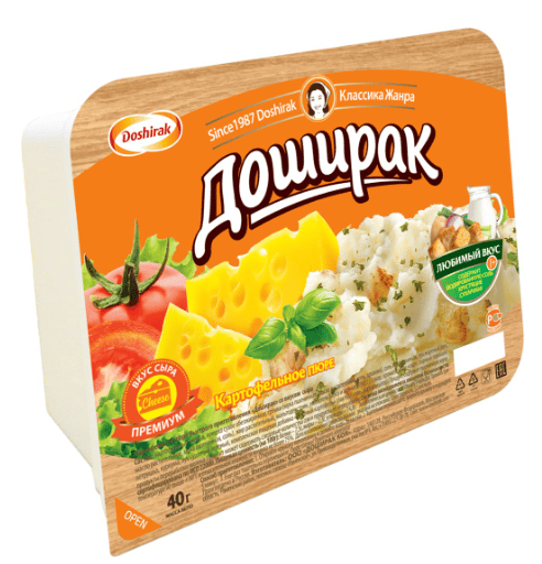 ПЮРЕ КАРТОФЕЛЬНОЕ Б/П ДОШИРАК 40Г СО ВКУСОМ СЫРА