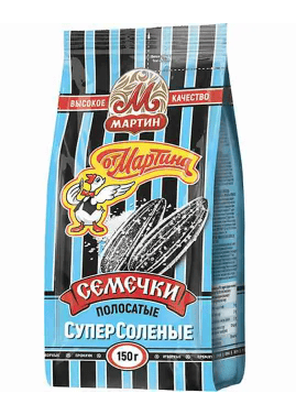 СЕМЕЧКИ ОТ МАРТИНА ПРЕМИУМ 150Г ОТБОРНЫЕ ПОЛОСАТЫЕ СУПЕРСОЛЕНЫЕ