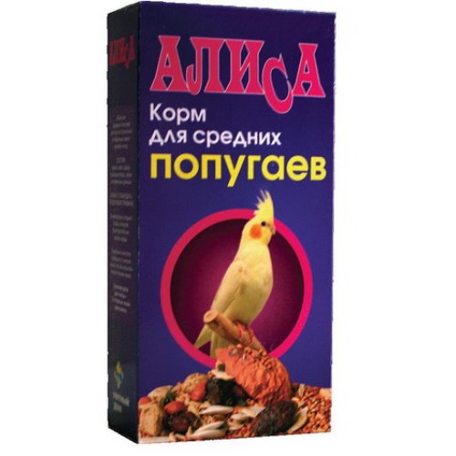 КОРМ Д/СРЕДНИХ ПОПУГАЕВ АЛИСА 450Г