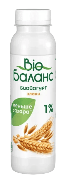 БИОЙОГУРТ БИО-БАЛАНС 1% 270Г СО ЗЛАКАМИ ОБОГАЩ ПЭТ