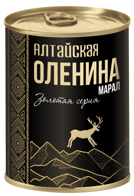 ОЛЕНИНА (МАРАЛ) ТУШЕНАЯ СИЛА АЛТАЙСКАЯ 340Г СТО ЗОЛОТАЯ СЕРИЯ ЖБ КЛЮЧ