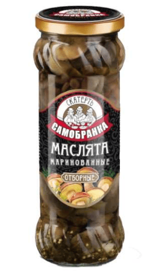 МАСЛЯТА СКАТЕРТЬ-САМОБРАНКА 370МЛ МАРИНОВАННЫЕ