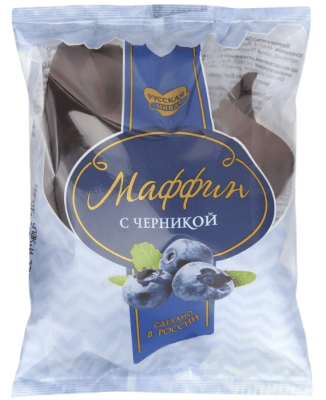 МАФФИН РУССКАЯ НИВА 80Г С ЧЕРНИКОЙ