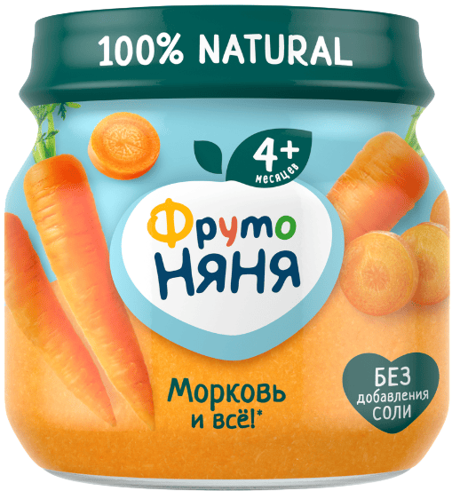 ПЮРЕ ФРУТОНЯНЯ 80Г МОРКОВНОЕ СТ