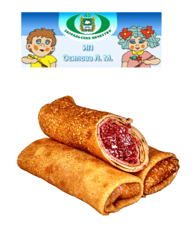 БЛИНЧИКИ ОСИПОВА 340Г С КЛУБНИКОЙ