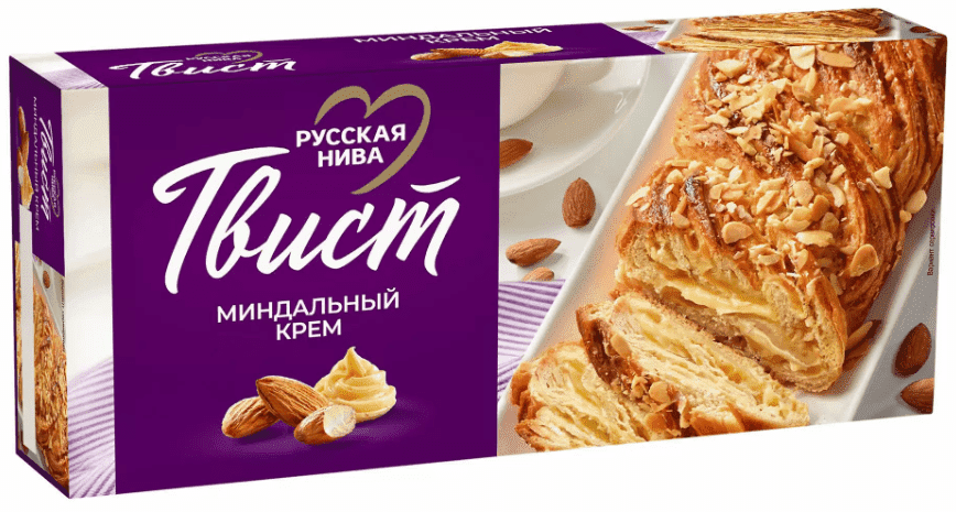 РУЛЕТ СЛОЕНЫЙ РУССКАЯ НИВА 300Г МИНДАЛЬНЫЙ КРЕМ
