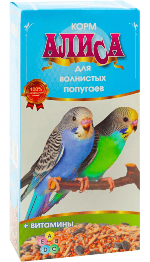 КОРМ АЛИСА 450Г Д/ВОЛНИСТЫХ ПОПУГАЕВ ВИТАМИНЫ