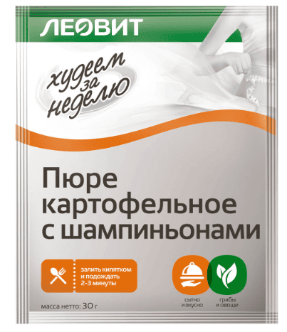 ПЮРЕ КАРТОФЕЛЬНОЕ ХУДЕЕМ ЗА НЕДЕЛЮ 30Г С ШАМПИНЬОНАМИ