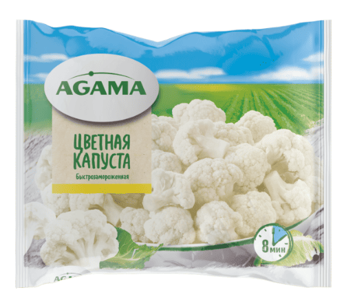 ЗАМОРОЗКА ОВОЩНАЯ АГАМА 400Г ЦВЕТНАЯ КАПУСТА
