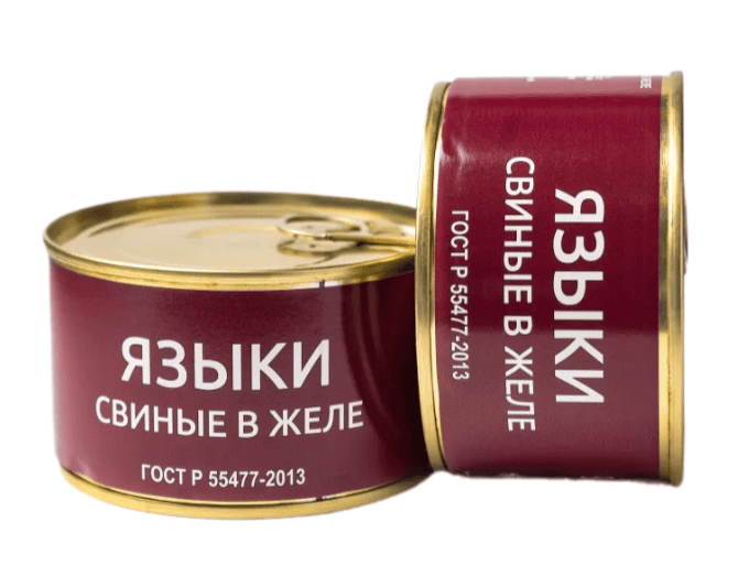 ЯЗЫКИ СВИНЫЕ В ЖЕЛЕ ВЕЛЕС 240Г ГОСТ