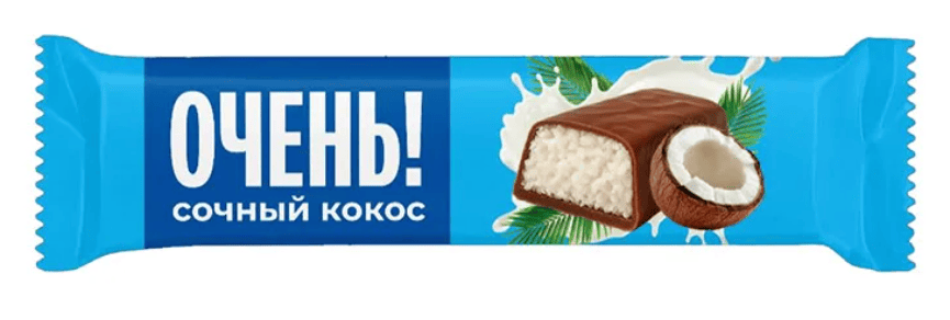 БАТОНЧИК СЛАВЯНКА ОЧЕНЬ 47Г С КОКОСОМ ГЛАЗИРОВАННЫЕ