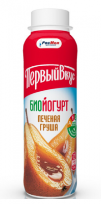 БИОЙОГУРТ ПЕРВЫЙ ВКУС 2,5% 270Г ПЕЧЕНАЯ ГРУША ПЭТ