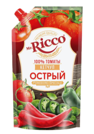 КЕТЧУП МИСТЕР РИККО 300Г ОСТРЫЙ Д/ПАК