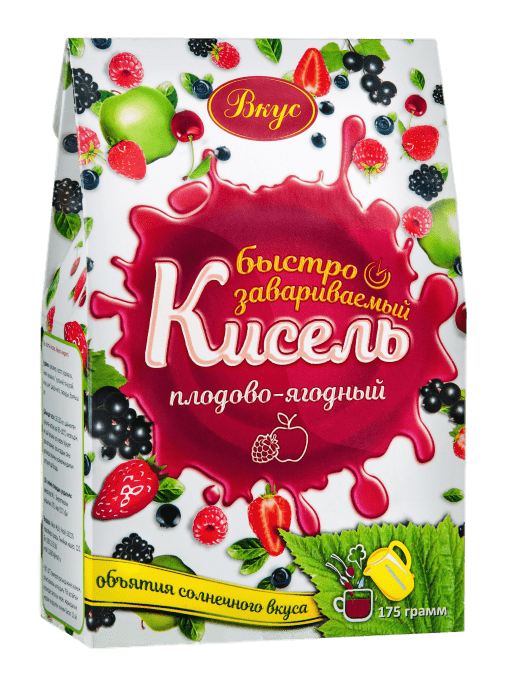 КИСЕЛЬ ВКУС 175Г ПЛОДОВО-ЯГОДНЫЙ БЫСТРОЗАВАРИВАЕМЫЙ ТВ