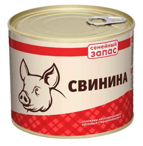 СВИНИНА ТУШЕНАЯ СЕМЕЙНЫЙ ЗАПАС 525Г ВС