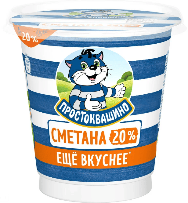 СМЕТАНА ПРОСТОКВАШИНО 20% 300Г СТАКАН