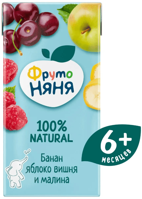 НЕКТАР ФРУТОНЯНЯ 0,2Л ИЗ СМЕСИ ФРУКТОВ НЕОСВЕТЛЕННЫЙ